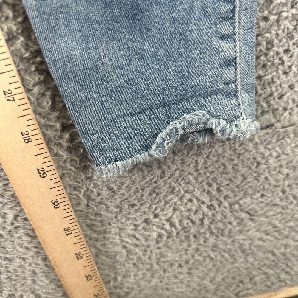 Hollister Jeans Women's 1 Blue Cotton Denim Skinny Leg Frayed Hem Travel Stretch - Picture 9 of 10